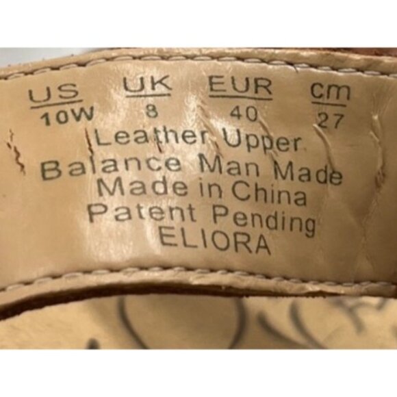 Naturalizer‎ N5 Comfort Eliora Sandals Size 10W Brown Leather Upper Ankle Strap - Picture 3 of 4